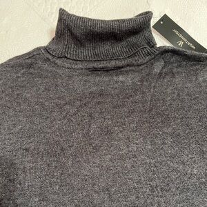 Worthington Charcoal Knit Sweater Top XL Long Sleeves Lightweight
